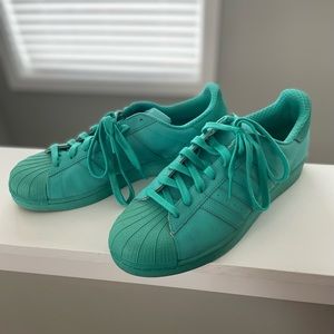 Mens mint green adidas superstars